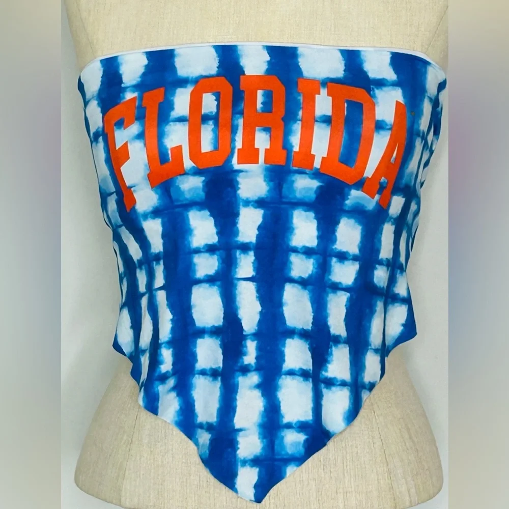 NEW Florida Gators ZooZatz Women's Strapless Tie Back Top - Royal ONE SIZE - Picture 3 of 13